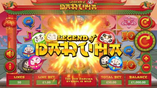 daruma legend fan coin lotus flower dragon royal asian game slot